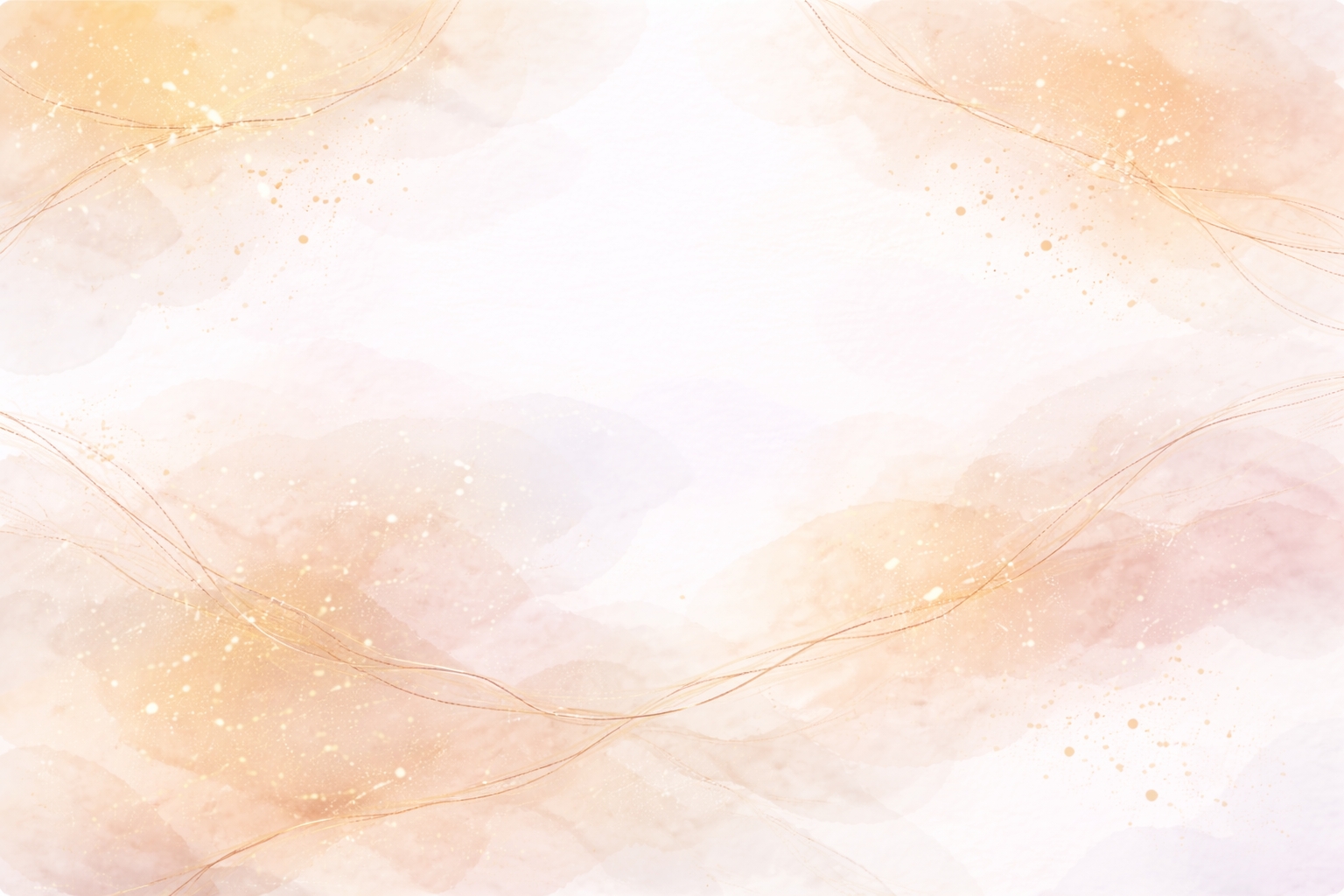 Ink Wash No. 6 — pale peach and gold watercolor with gold veins background